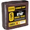 Core Tarps Heavy Duty Tarp, 8 ft L x 0.5 mm H x 6 ft W, 5 Mil, Brown/Black, Polyethylene CT-502-6X8 - alternate 1